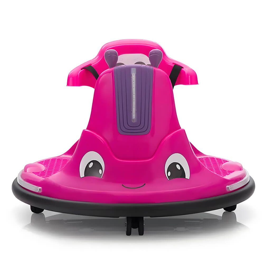 12V Kids Electric Bumper Car with Remote Snail-Shaped Ride On Car with Flashing Lights Music