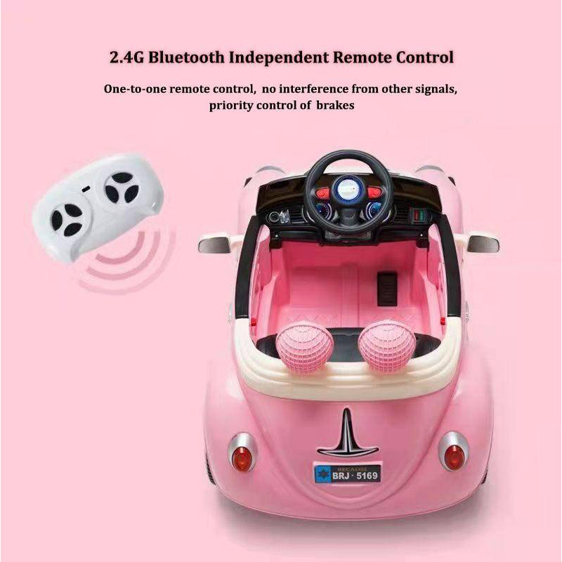 12V Kids Electric Car Pink Princess Ride-On Car w/ 2.4G Remote Battery Power Truck