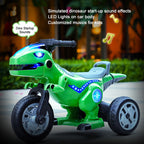 Toddler 12V Ride on Motorcycle with Remote Dinosaur Soft Start Car Bluetooth Motorcycle