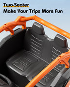 12V Kids Ride On Car with Remote Battery Powered Off-Road UTV with Safety Guardrail for Aged 18 Months-7 Years