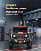 12V Kids Ride On Car with Remote Control 4WD Electric Off-Road Truck with Headlights and Bluetooth Music