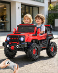 12V Kids Ride On Car with Remote Control 4WD Electric Off-Road Truck with Headlights and Bluetooth Music
