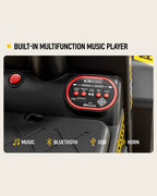 12V Kids Ride-On Excavator Battery Powered Electric Construction Car with Dual Control Digging Arm