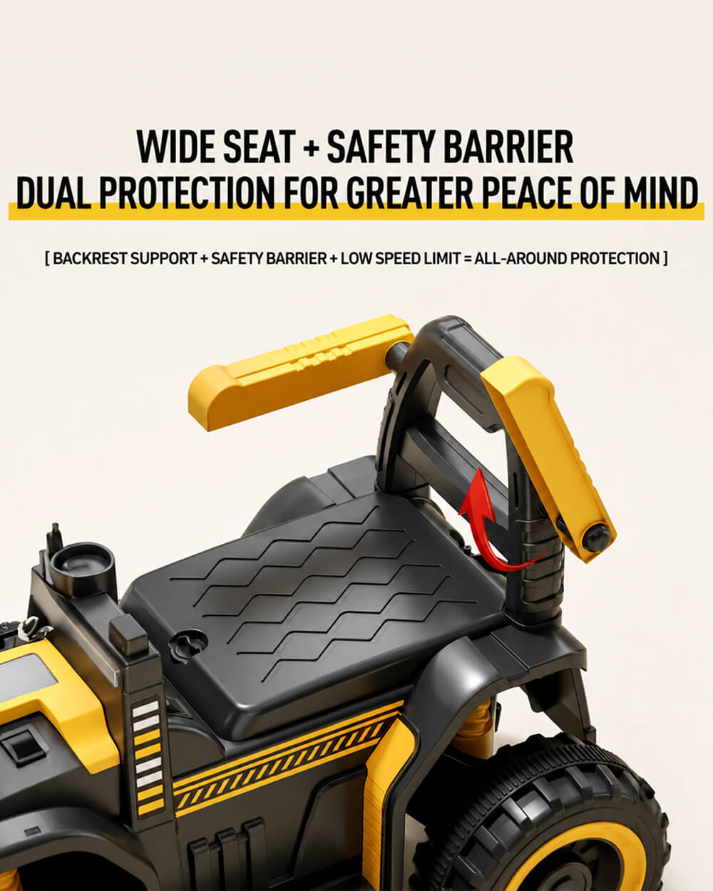 12V Electric Ride-On Excavator 3-in-1 Toddler Push Car with Safety Soft Start and Dual Control Digging Arm
