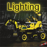 Kids Ride On Car Two Seats 12V Electric Excavator Dual Drive Ride On Excavator With Music Light