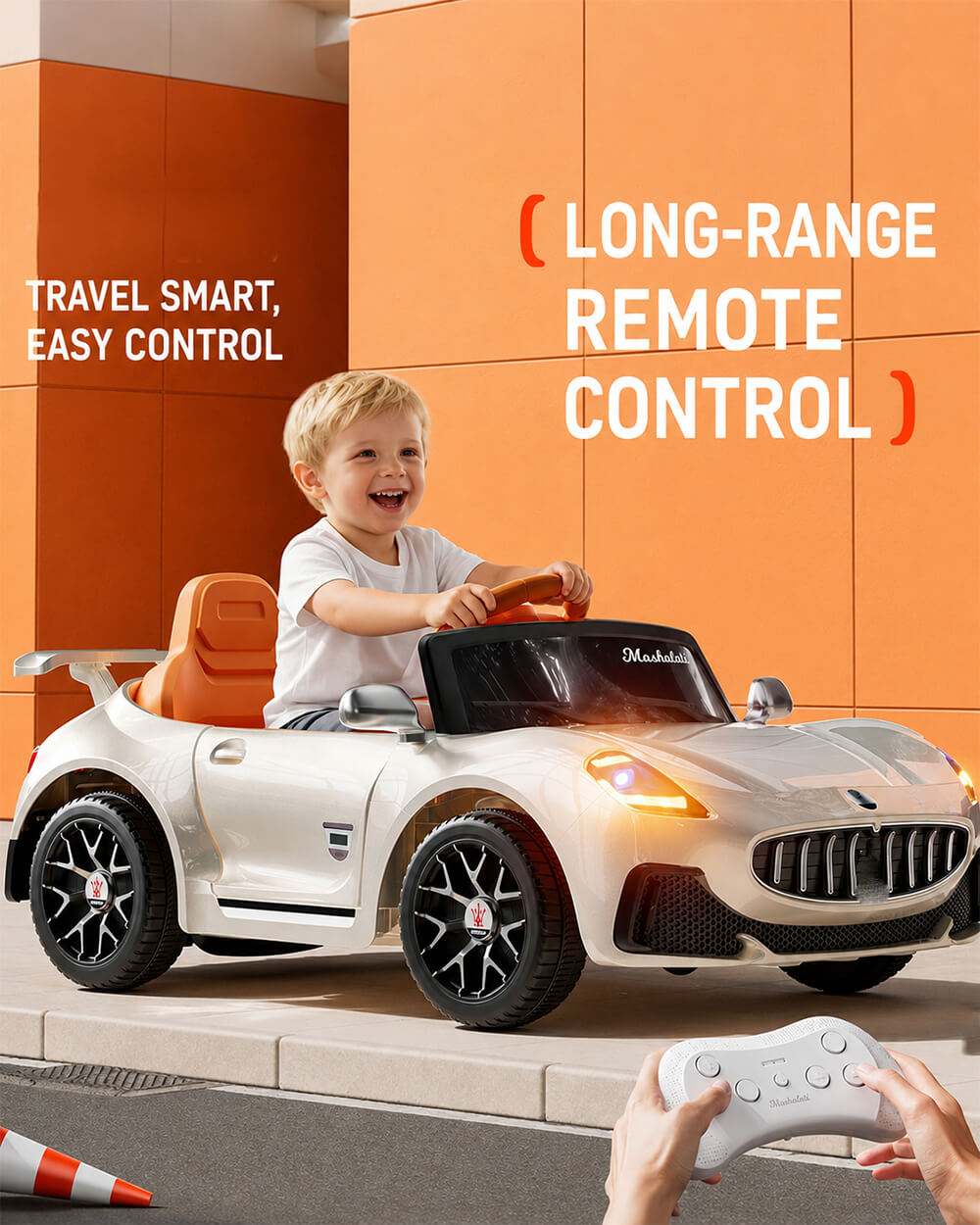 12V Ride On Car with Remote Control 2WD 3 Modes Electric Car For Kids 18 Months-6 Years