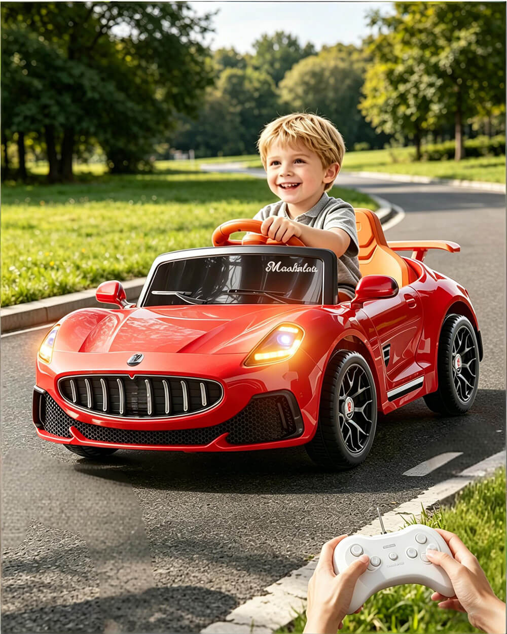 12V Ride On Car with Remote Control 2WD 3 Modes Electric Car For Kids 18 Months-6 Years