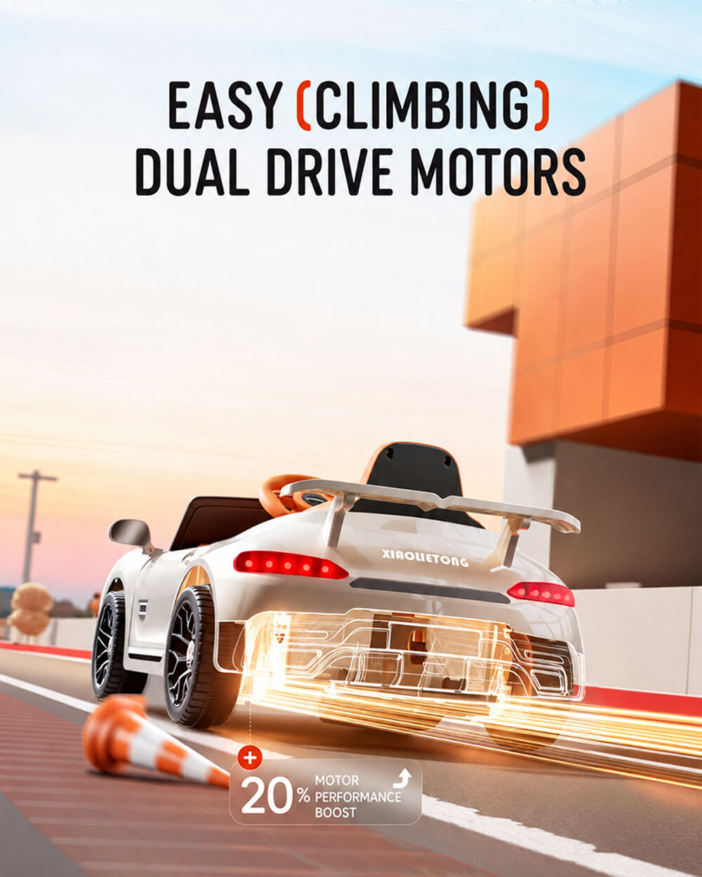 12V Ride On Car with Remote Control 2WD 3 Modes Electric Car For Kids 18 Months-6 Years