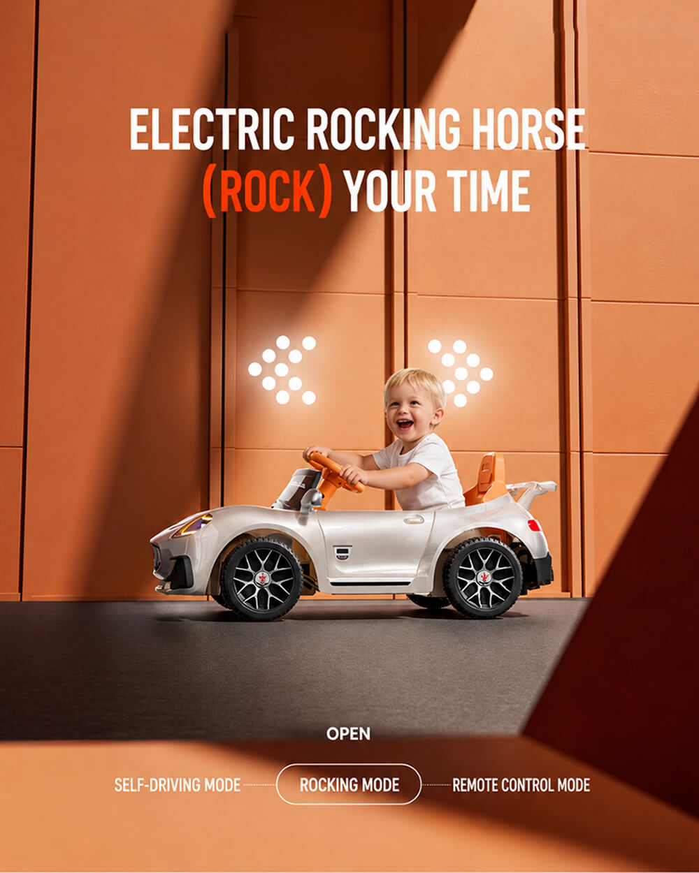 12V Ride On Car with Remote Control 2WD 3 Modes Electric Car For Kids 18 Months-6 Years