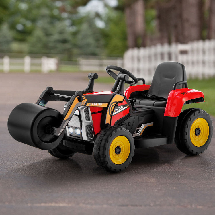 12V Ride On Road Roller Kids Electric Ride on Car with Manual and Parental Remote Control