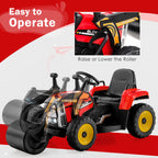 12V Ride On Road Roller Kids Electric Ride on Car with Manual and Parental Remote Control