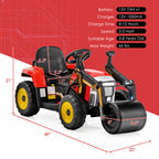 12V Ride On Road Roller Kids Electric Ride on Car with Manual and Parental Remote Control