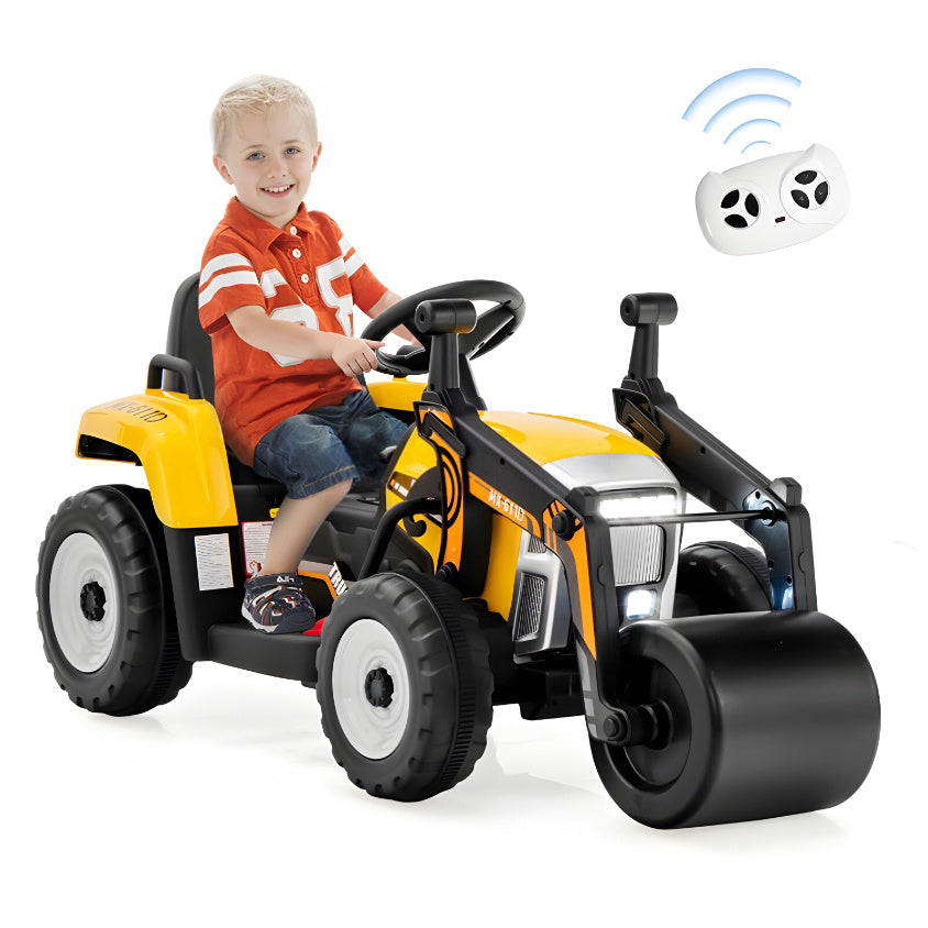 12V Ride On Road Roller Kids Electric Ride on Car with Manual and Parental Remote Control