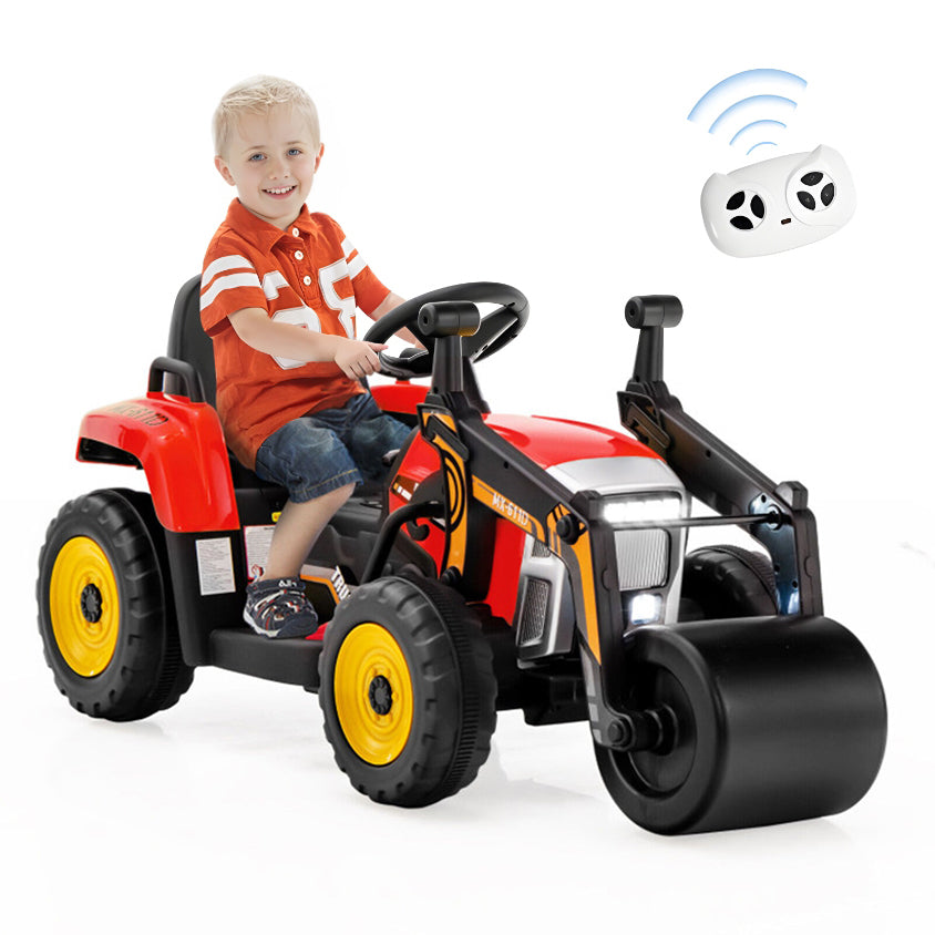 12V Ride On Road Roller Kids Electric Ride on Car with Manual and Parental Remote Control