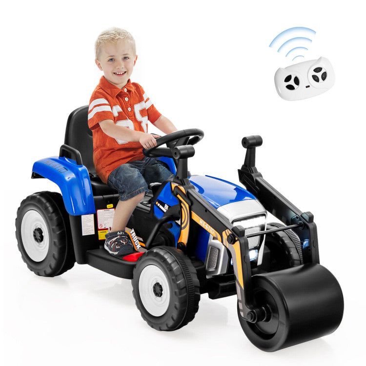 12V Ride On Road Roller Kids Electric Ride on Car with Manual and Parental Remote Control