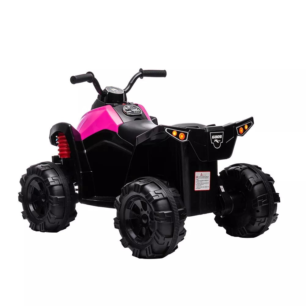 12V Ride On ATV with Low & High Speed Childs Ride-on Car w/ Bluetooth Music and LED Lights Girls Ride-On Toys