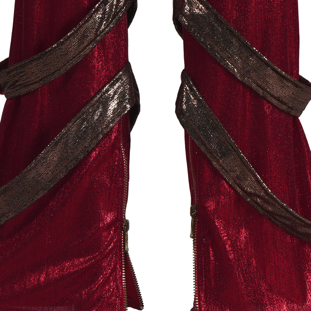 Red Princess Dress Descendents PU Leather Jacket Skirt and Pants Full Set for Girls Women Halloween Carnival