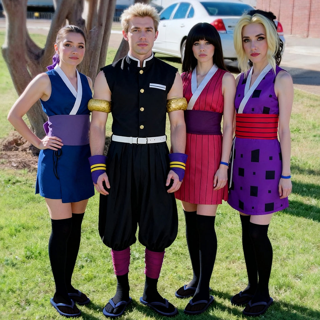 Teens/Adult Uzui Tengen Cosplay Full Set Halloween Costume Hinatsuru Suma and Makio Costume