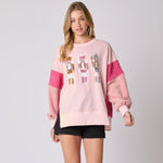 Adult Christmas Sweatshirt Festive Sequined Pullover Xmas Party Clothes