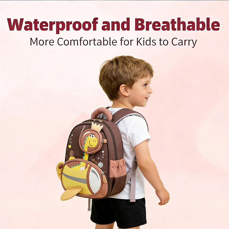 12inch Cartoon Dino Preschool Backpack 3D Comfortable Backpack for Boys and Girls Aged 3–6