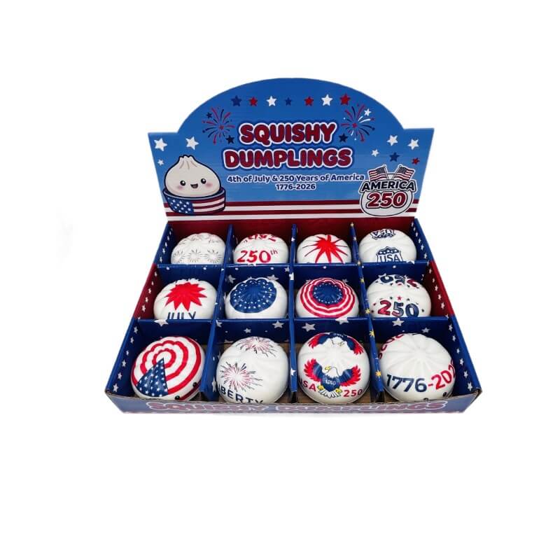 12pcs Dumpling Squishy Toy with Steamer Box 250th Anniversary Edition Blind Box Toy For Kids and Adults