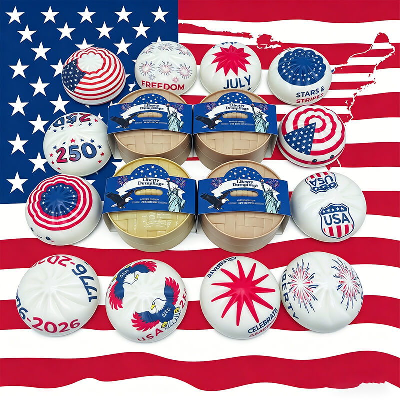 12pcs Dumpling Squishy Toy with Steamer Box 250th Anniversary Edition Blind Box Toy For Kids and Adults