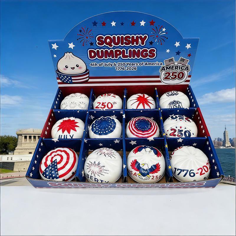 12pcs Dumpling Squishy Toy with Steamer Box 250th Anniversary Edition Blind Box Toy For Kids and Adults