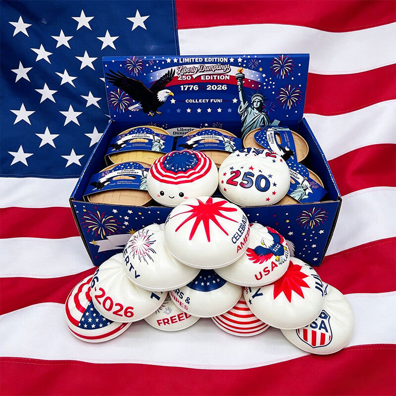 12pcs Dumpling Squishy Toy with Steamer Box 250th Anniversary Edition Blind Box Toy For Kids and Adults