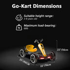 12V Electric Go Kart Kids Foldable Go Kart with Adjustable Seat Dual Motor Ride on Toy