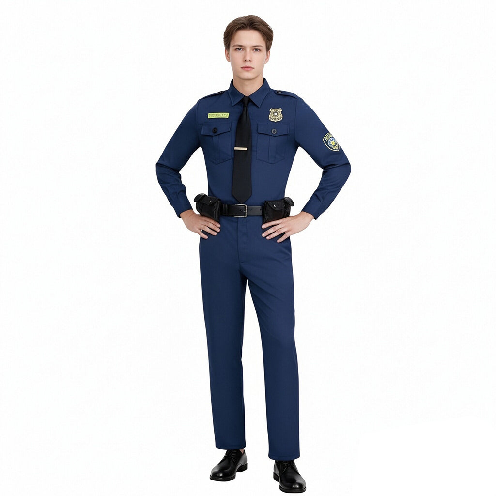 Bunny Police Uniform Unisex Navy Tops Pants Badge and Accessories for Cosplay Events
