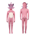 Kids Palworld Costume Cativa Cosplay Outfit Pink Jumpsuit and Helmet 2pcs Suit