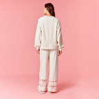 Cute Ladies Xmas Jammies Cozy Two-Piece Loungewear Pajama Set for Christmas Gift