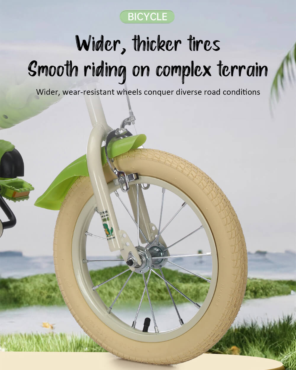 14inch Dino Kids Bike with Training Wheels Comfort Seat Bike High Carbon Steel Frame For Girls Boys