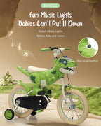 14inch Dino Kids Bike with Training Wheels Comfort Seat Bike High Carbon Steel Frame For Girls Boys