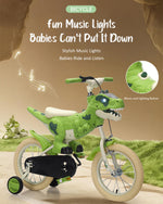 14inch Dino Kids Bike with Training Wheels Comfort Seat Bike High Carbon Steel Frame For Girls Boys