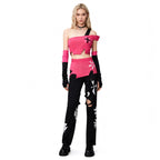 Cherri Bomb Cosplay Costume Angel Dust's Close Friend Cherri Outfit Halloween Carnival Red Suit