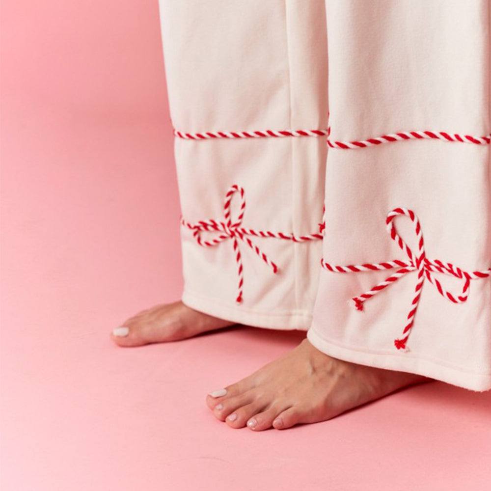 Cute Ladies Xmas Jammies Cozy Two-Piece Loungewear Pajama Set for Christmas Gift