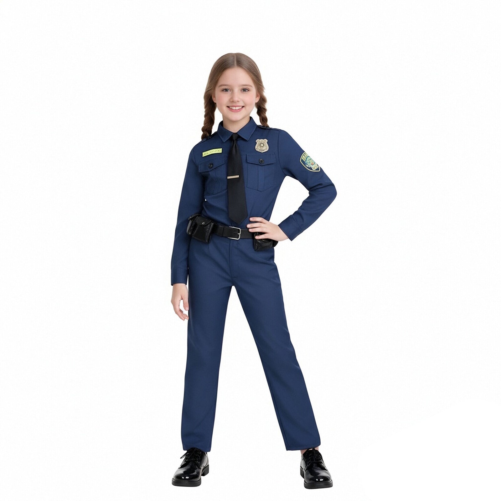 Bunny Police Uniform Unisex Navy Tops Pants Badge and Accessories for Cosplay Events