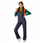 Holly Costume Retro Overalls Green Shirt and Vest 3pcs Suit for Cosplay Carnival