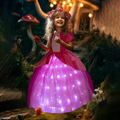 Princess Costume Light Up Dress Girls LED Dress Birthday Dress