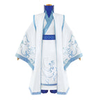 Kids Aobing Costume Dragon Prince Cosplay Outfit with Ice-blue Wig for Themed Parties
