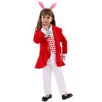 Girls Bunny Rabbit Costumes Easter Outfit with Headband for School Event