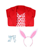 Girls Bunny Rabbit Costumes Easter Outfit with Headband for School Event