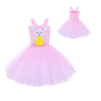 Girls Easter Dress Cute Bunny Rabbit Costumes Pink Dress with Headband 2pcs Suit for Parties