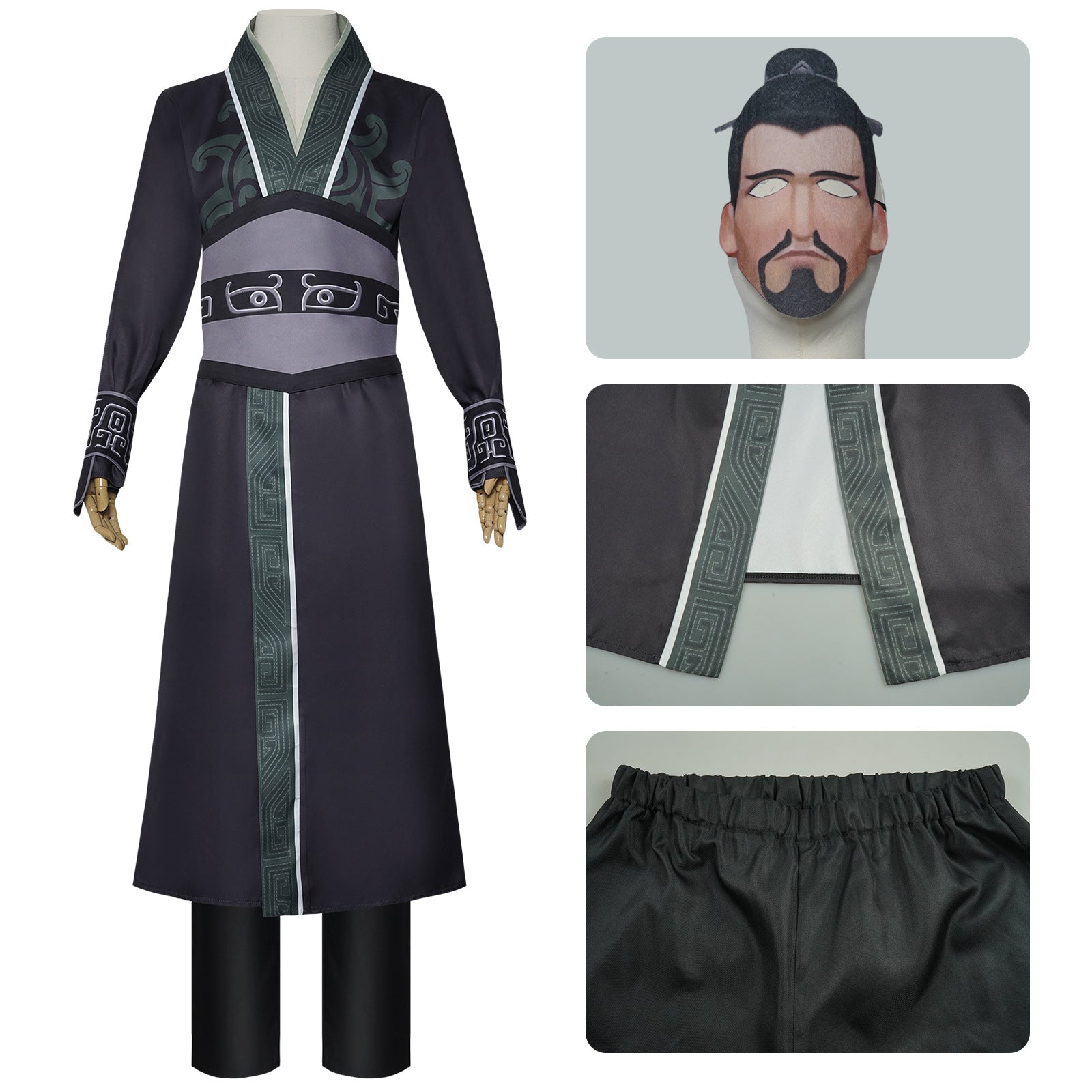 Mens Li Jing Outfit Adult General Li's Cosplay Costume Dress-up Full Set