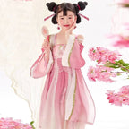 Girls Shiji Niangniang Costume Traditiona Hanfu Tang Dynasty Dress Wig for Cosplay