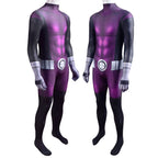 Beast Boy Costume Kids Teens Animal Man Purple Jumpsuit for Cosplay Party