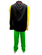 Kids Superhero Costume Boy Wonder Tops Pants Cape and Glasses 4pcs Suit for Cosplay