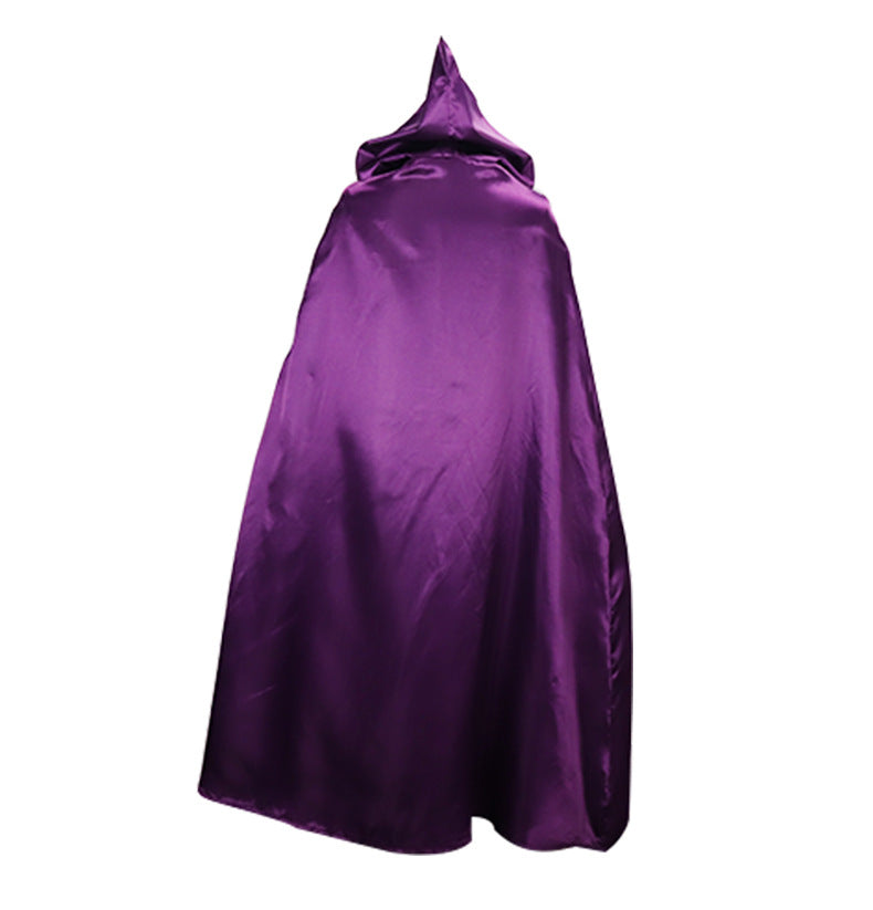 Adult Goth Girl Costume Dark Mage Jumpsuit and Cloak Full Set for Dress-up Party