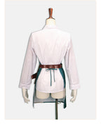 IDV Game Gardener Costume Women Green Apron White Shirt With Hat